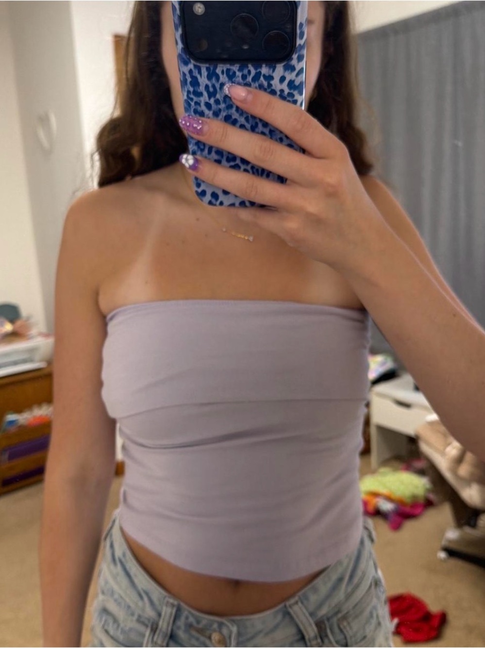 American Eagle Outfitters Lavender Strapless Tube Top - Women